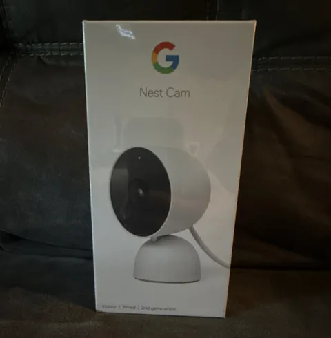 Google Nest Cam Indoor Wired 2nd Gen White 1080p Wi-Fi Works w/ Google Assistant