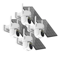 EVERSECU 2K Outdoor-Solar Security Camera Wireless with PTZ Full, 3MP Solar