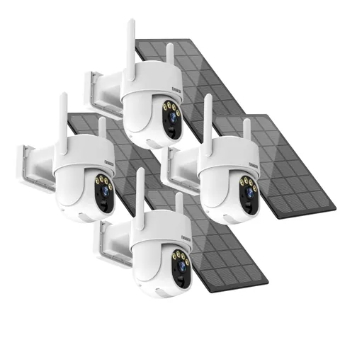 EVERSECU 2K Outdoor-Solar Security Camera Wireless with PTZ Full, 3MP Solar