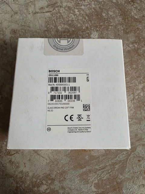 BOSCH Glassbreak RND 25ft FRM Glass Break P/N DS1108I Used