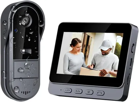 Wireless Doorbell Camera No Subscription No Wifi/App Needed for Home/Apartment/S