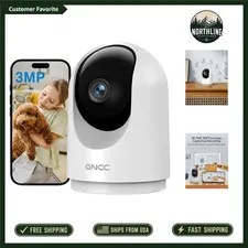 360° Indoor Security Camera with Cloud Storage & Smart App - Baby & Pet Monitor