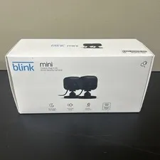 Blink Mini 2 Pack 1080p WiFi Security Camera Motion Detect Night Vision - Black
