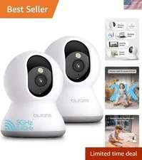 5G Cameras for Home Security, 2K Pet Camera with Phone App, 360° PTZ Indoor C...