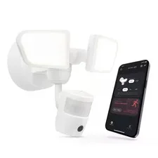 26- Watt Equivalent Twin Head White Wi-Fi Smart 2200 LM 1080P Hardwired Integrat