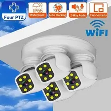 1080P HD Four Screens WiFi IP Camera Outdoor Auto Tracking PTZ Surveillance Cam