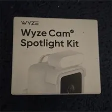 Wyze Cam v3 Spotlight Kit, USB, Wi‑Fi IP 1080p, Indoor/Outdoor White (No Cam)
