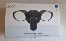 Arlo FLW2001B Wired Floodlight Camera 2K HDR 2000 Lumens Black New