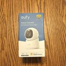 Eufy Indoor Cam E30 4K Wi-Fi IP Surveillance Camera, Apple HomeKit, White