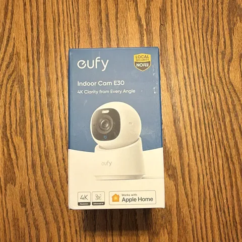 Eufy Indoor Cam E30 4K Wi-Fi IP Surveillance Camera, Apple HomeKit, White