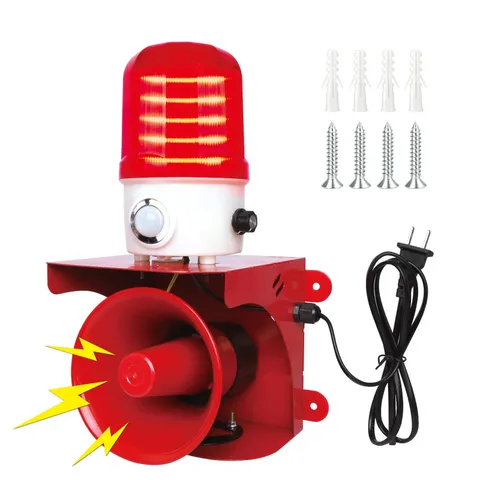 Motion Sensor ALARM, SUPER LOUD 120dB Adjustable Siren with Human Detection