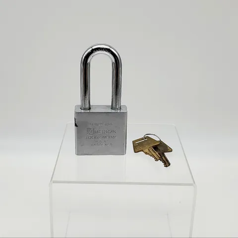 American 5262 Padlock 2-1/8"L x .375"D Shackle 2" Steel Body Rekeyable USA Made