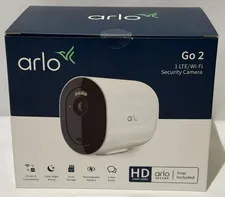 Arlo Go 2 1080p LTE/Wi-Fi IP Security Camera White 2-Way Audio Wire-Free