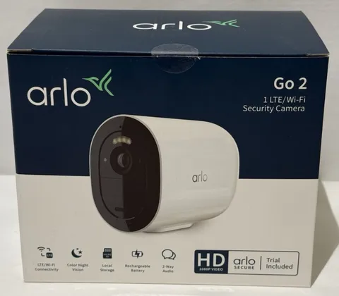 Arlo Go 2 1080p LTE/Wi-Fi IP Security Camera White 2-Way Audio Wire-Free