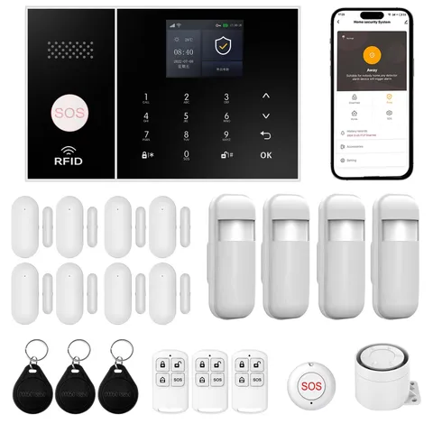 XUK Smart Home Alarm System, 4G/GSM/Wi-Fi Alarm System for Home Security, No ...