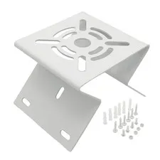 White Medium External Corner Wall Mount Vertical Bracket For PTZ Camera