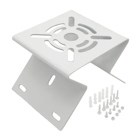 White Medium External Corner Wall Mount Vertical Bracket For PTZ Camera