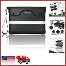 Fireproof Document Bag with Combination Lock for Cash Passports A5 Size