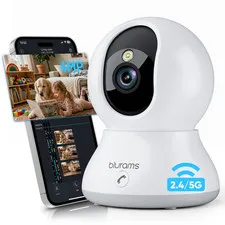 blurams Indoor Camera 4MP 5G Wi-Fi Camera Color Night Vision Pet/Baby Monitor