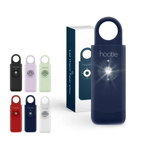 Hootie Personal Safety Alarm for Women, Men, & Kids - Keychain Alarm, White