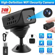 Mini Home Security Cam Mini Wifi Camera 1080P HD Motion Detection 32GB SD Card