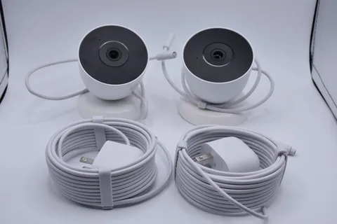 Google Nest Cam Outdoor Wired 2nd Gen 2K Security Camera 2 Pack Different Bases