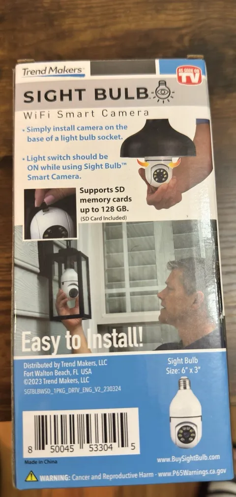 Wifi Smart Camera Sight Bulb