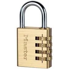 Master Lock 604EURD Brass Finish 40mm 4 Digit Combination Lock