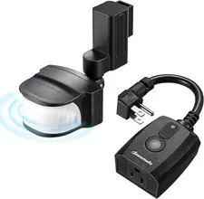 Motion Sensor Outlet, Indoor Outdoor Motion Sensor Plug Outlet, Adjustable Sensi