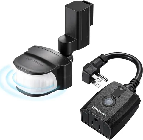 Motion Sensor Outlet, Indoor Outdoor Motion Sensor Plug Outlet, Adjustable Sensi