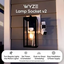 Lamp Socket v2 Power Adapter for Cam v3/v3 Pro/ v4/OG/Pan v3/Pan v4Camera Sol...