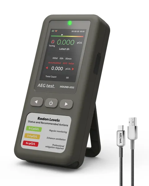 Aegtest Hound-1011 Portable Radon Detector For Home Lightweight High-Accuracy