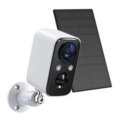 Solar Panel Security Cameras Wireless Outdoor - Battery Powered Cameras for H...