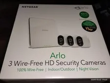 New Arlo Netgear VMS3330-100NAS 3 HD Security Cameras Wire Free Night Vision