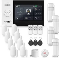 Alarm System for Home Security,21Pcs DIY Kit Touch Screen Siren Hub with Loud Al