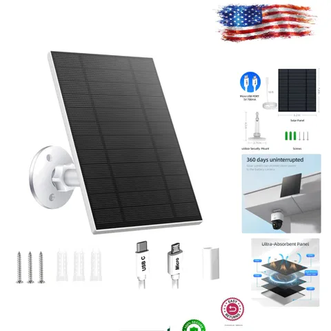 Durable 5W Solar Panel with Waterproof Design for Security Camera Power Supply