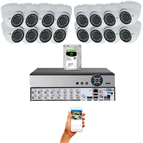 Evertech 16 Channel HD CCTV Security Camera System 2TB HDD Recording Playback
