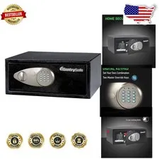 Durable Steel Safe, DOJ Certified Digital Keypad Lock, 0.78 Cu Ft, Bolt Down ...