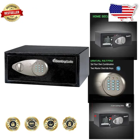Durable Steel Safe, DOJ Certified Digital Keypad Lock, 0.78 Cu Ft, Bolt Down ...