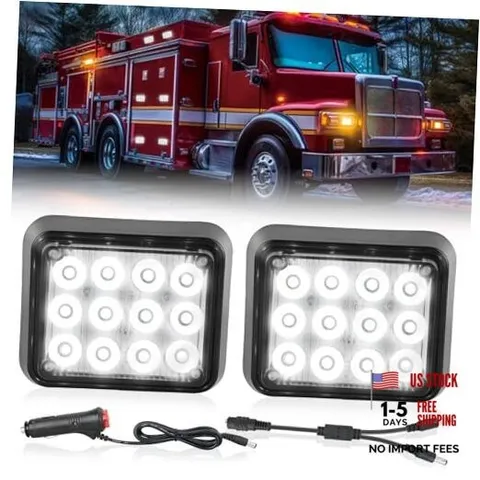 12LED Magnetic Wireless Trailer Lights 2PCS Rechargeable Portable 12LED White