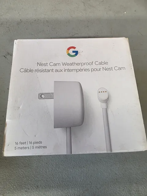 Google Nest Weatherproof Cable for Nest Camera (16 feet / 5 meters) Snow