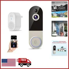 1080P Wireless Video Doorbell Camera with AI Human Detection & Night Vision