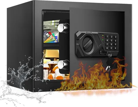 1.2 Cub Small Fireproof Safes Home Digital Home Safe Fireproof Waterproof W/