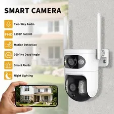 Gun-Ball Linkage Dual Lens Camera HD Panorama & Detail Surveillance