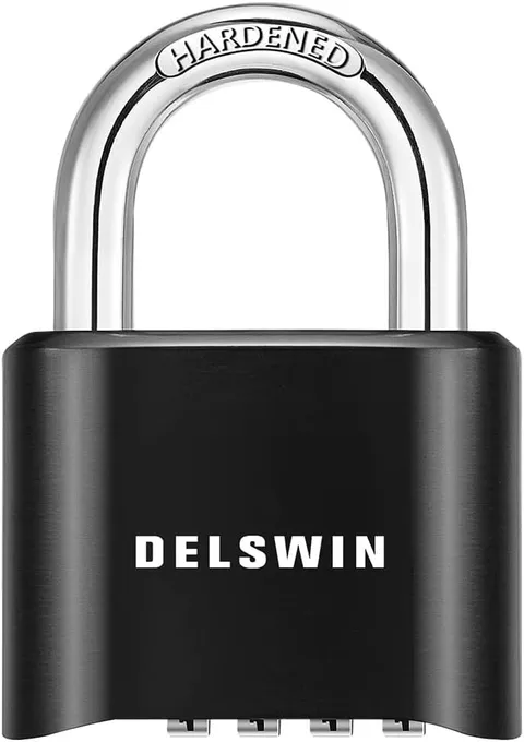 4-Digit Combination Lock Outdoor Padlock - Color: Charcoal Black Size: 1 Piece