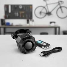 USB Rechargeable Bike Alarm with Remote, 110dB Loud Wireless Anti Theft Vibra...