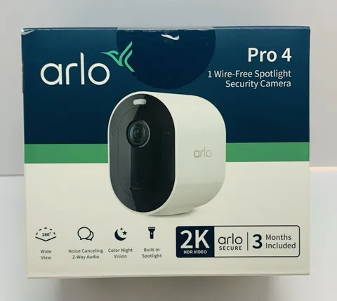 Arlo Pro 4 Wire-Free Spotlight Security Camera VMC4050P-100NAS NEW