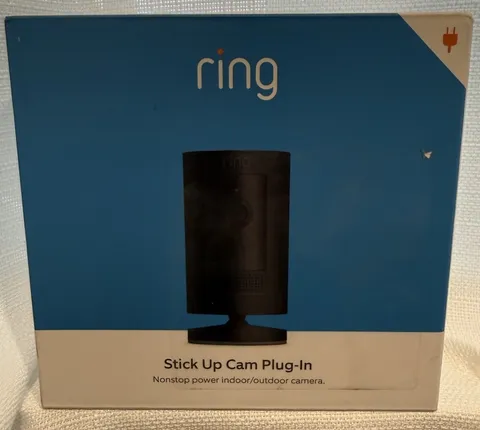NEW! Ring Stick Up Cam Plug-In Indoor/Outdoor 1080p Security Camera - Black