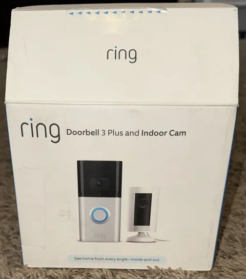 Ring Doorbell 3 Plus and Indoor Cam Bundle Brand New. Open box