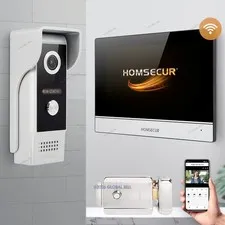HOMSECUR 7" WIFI HD Video Door Phone Call Intercom Monitoring Photo Recording